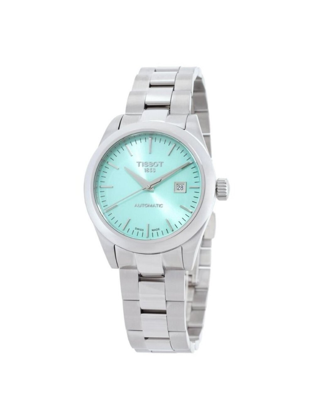 NWT Authentic Tissot T-Classic Automatic Diamond Green Dial Women's Watch